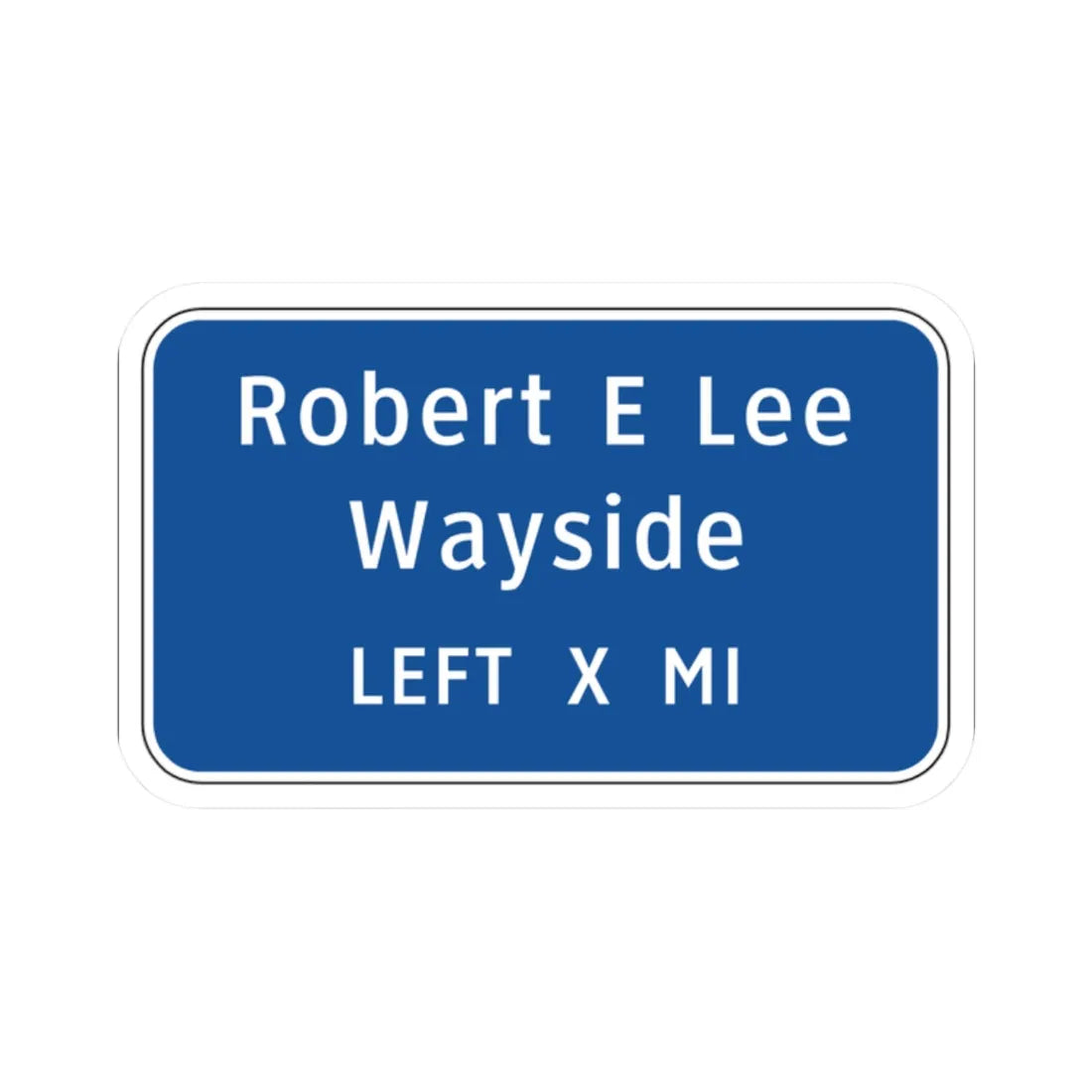 Virginia I-V13L (Virginia) (Road Sign) STICKER Vinyl Kiss-Cut Decal 2 Inch White - The Sticker Space