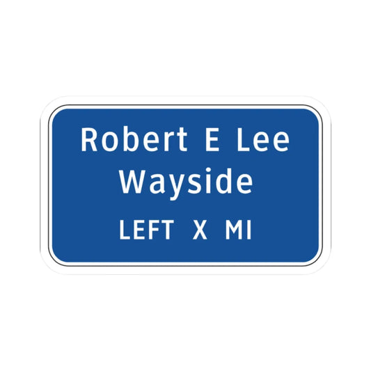 Virginia I-V13L (Virginia) (Road Sign) STICKER Vinyl Kiss-Cut Decal 2 Inch White - The Sticker Space