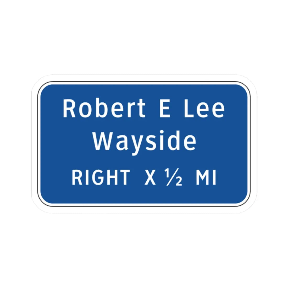 Virginia I-V13R (Virginia) (Road Sign) STICKER Vinyl Kiss-Cut Decal 2 Inch White - The Sticker Space