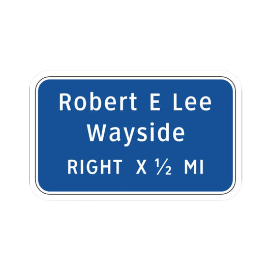 Virginia I-V13R (Virginia) (Road Sign) STICKER Vinyl Kiss-Cut Decal 2 Inch White - The Sticker Space