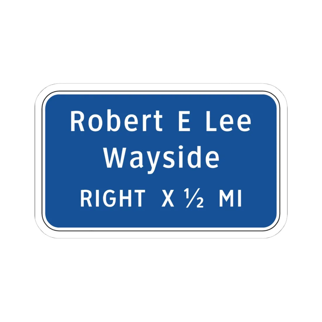 Virginia I-V13R (Virginia) (Road Sign) STICKER Vinyl Kiss-Cut Decal 4 Inch White - The Sticker Space