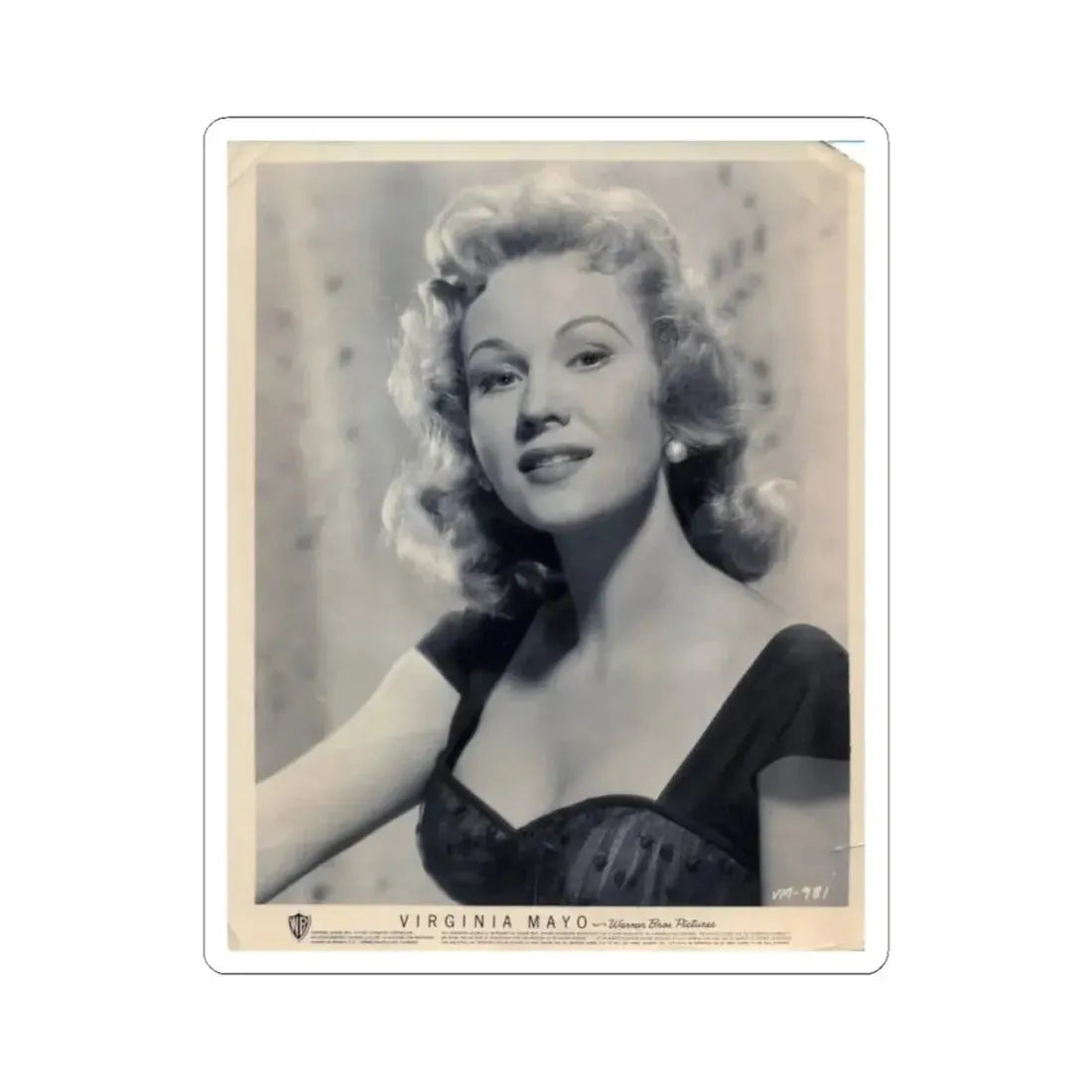 Virginia Mayo #150 (Vintage Female Icon) STICKER Vinyl Kiss-Cut Decal 3 Inch White - The Sticker Space
