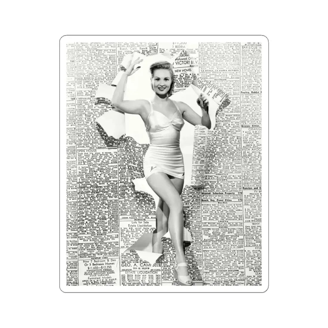 Virginia Mayo #158 (Vintage Female Icon) STICKER Vinyl Kiss-Cut Decal 4 Inch White - The Sticker Space