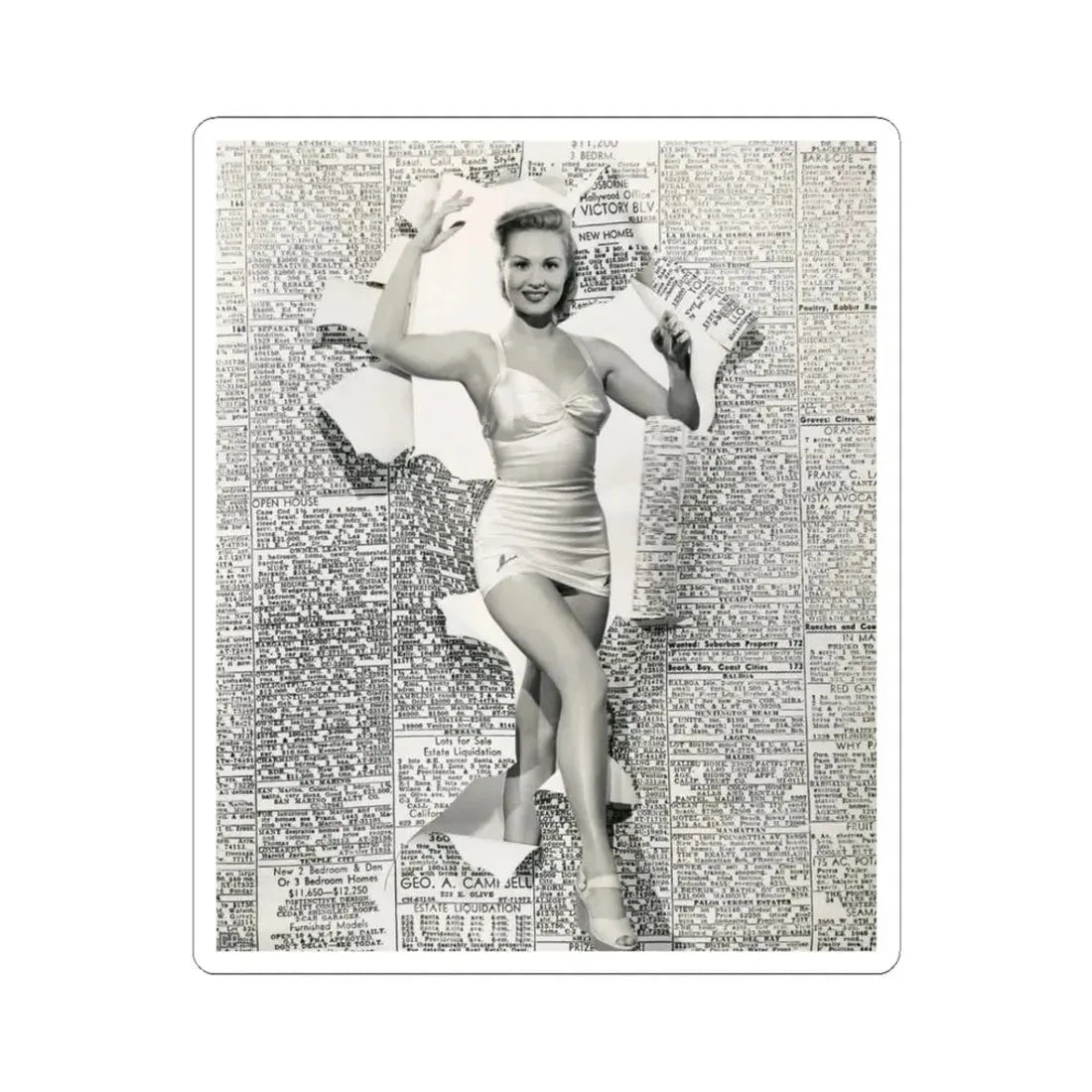 Virginia Mayo #1581 (Vintage Female Icon) STICKER Vinyl Kiss-Cut Decal 3 Inch White - The Sticker Space