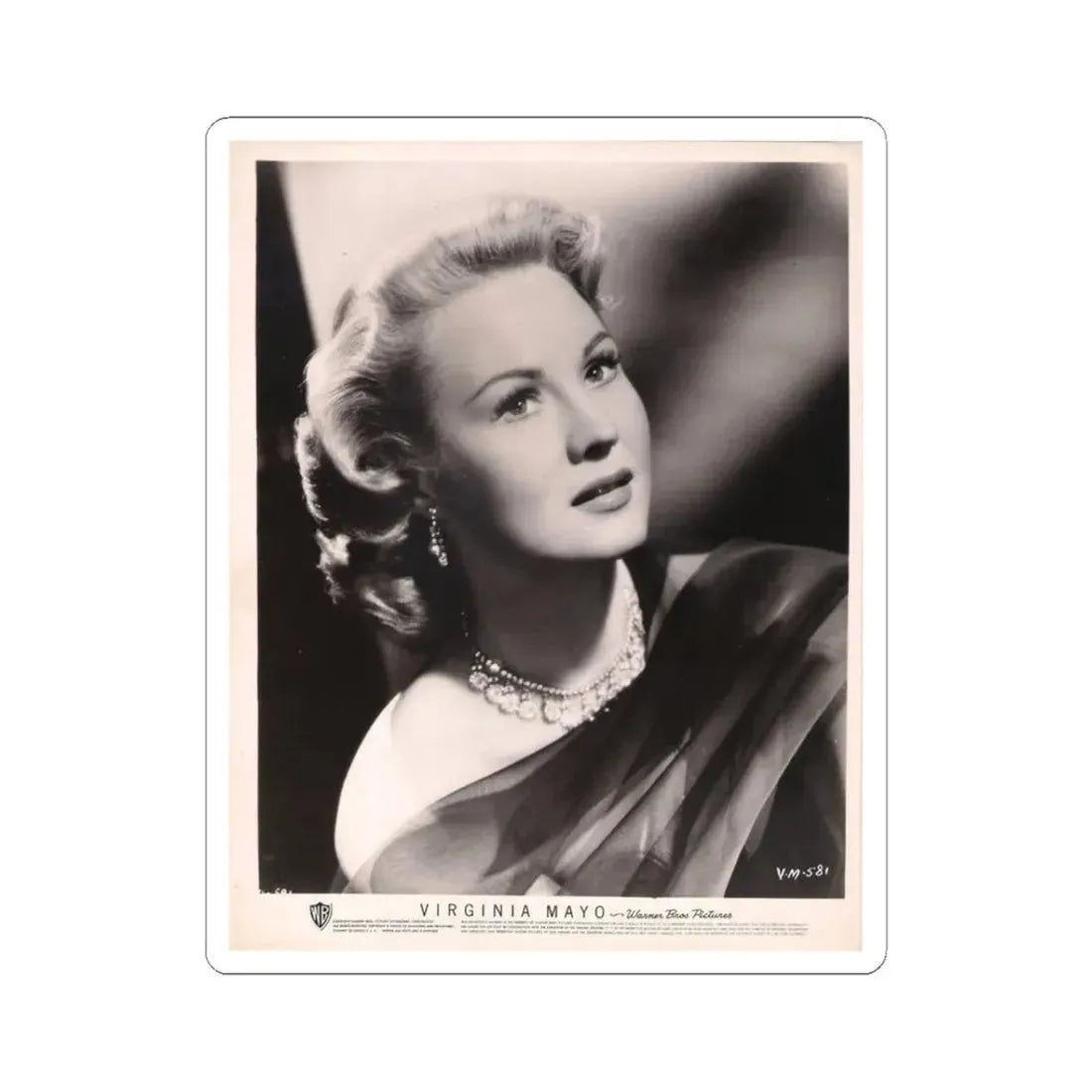 Virginia Mayo #184 (Vintage Female Icon) STICKER Vinyl Kiss-Cut Decal 3 Inch White - The Sticker Space