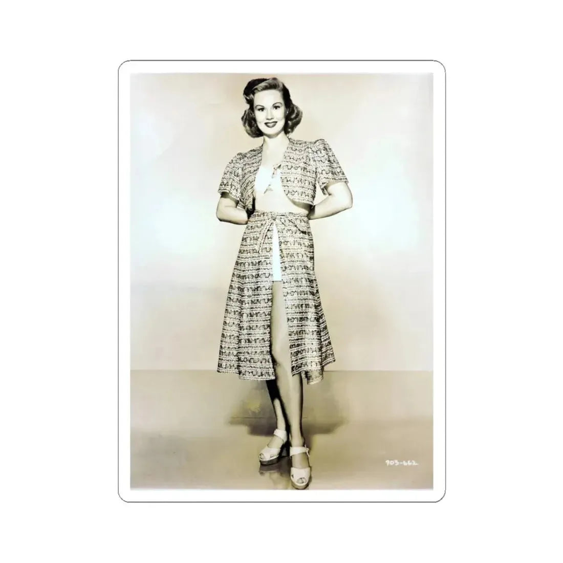 Virginia Mayo #202 (Vintage Female Icon) STICKER Vinyl Kiss-Cut Decal 3 Inch White - The Sticker Space