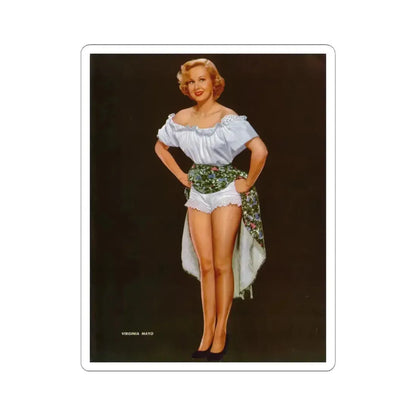 Virginia Mayo #222 - Photoplay Pin-Ups Magazine Issue #01 (Vintage Female Icon) STICKER Vinyl Kiss-Cut Decal 6 Inch White - The Sticker Space