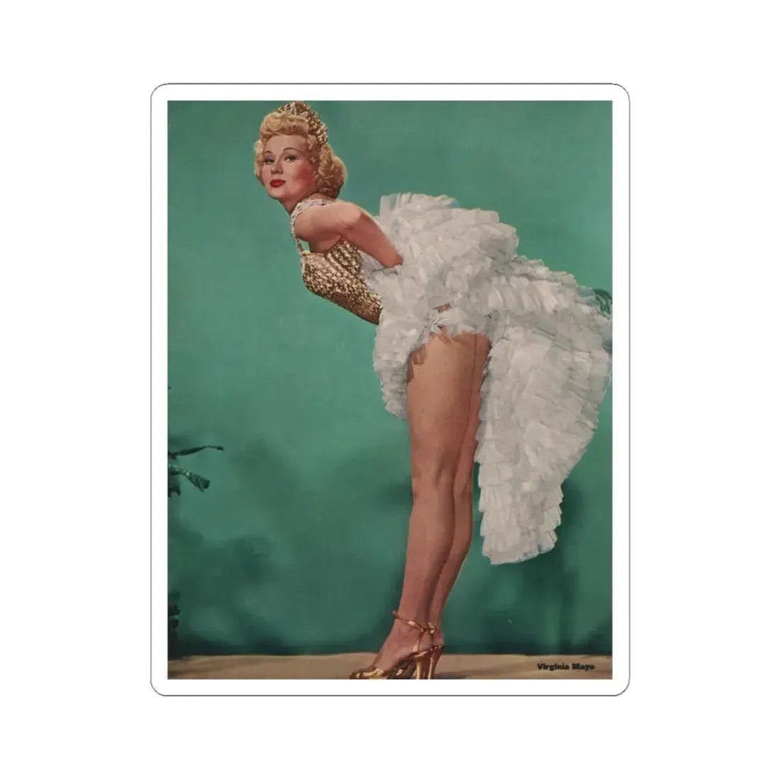 Virginia Mayo #223 - Photoplay Pin-Ups Magazine Issue #05 (Vintage Female Icon) STICKER Vinyl Kiss-Cut Decal 4 Inch White - The Sticker Space