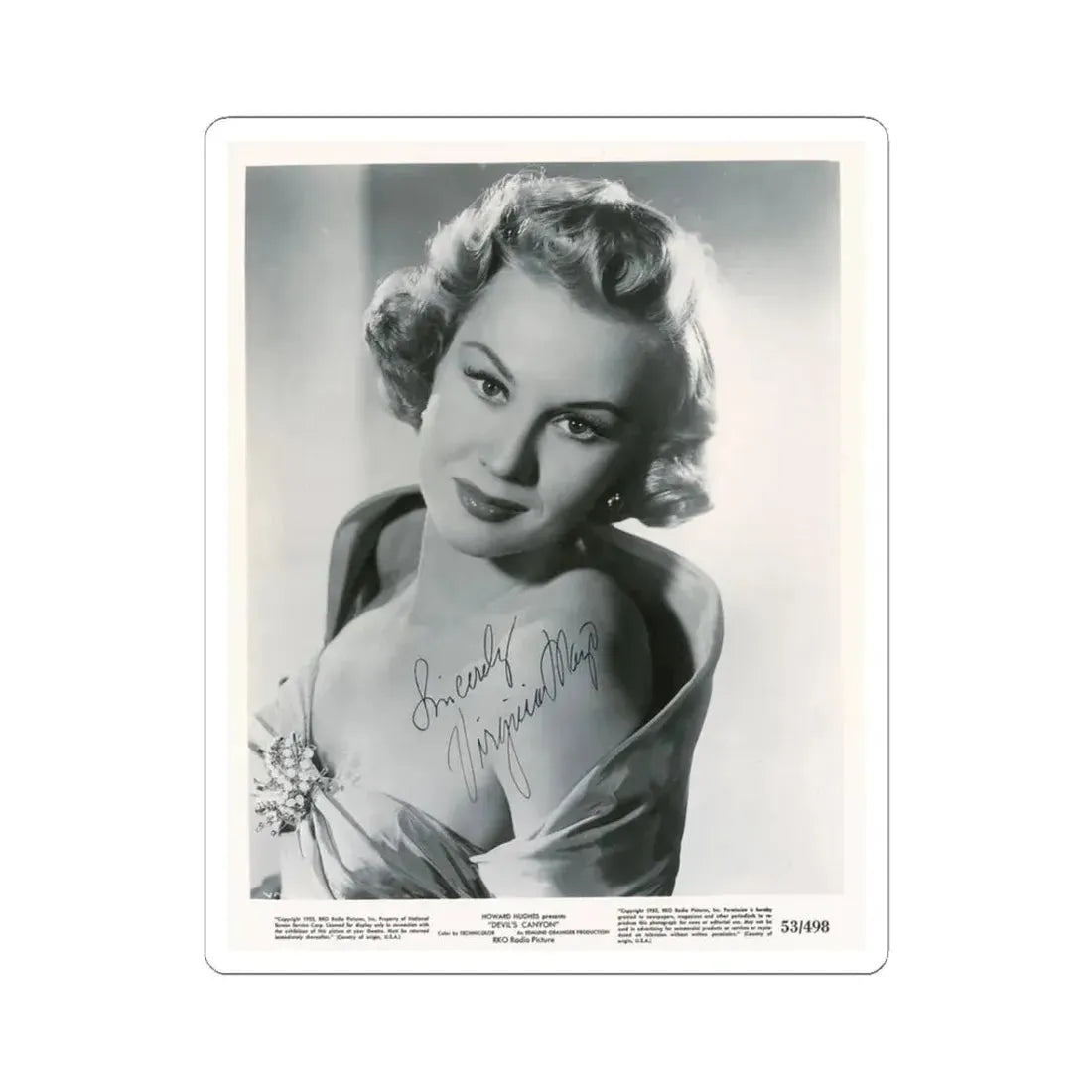 Virginia Mayo #240 (Vintage Female Icon) STICKER Vinyl Kiss-Cut Decal 3 Inch White - The Sticker Space