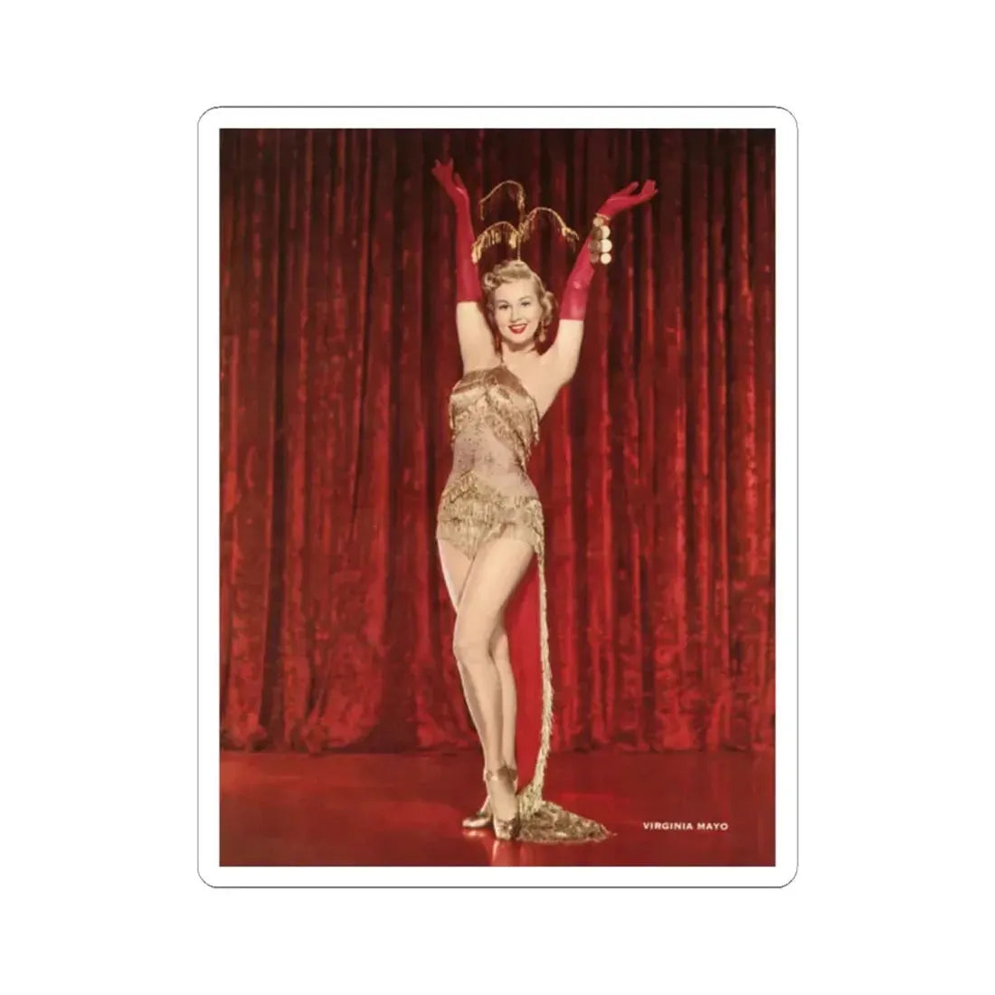 Virginia Mayo #255 (Vintage Female Icon) STICKER Vinyl Kiss-Cut Decal 2 Inch White - The Sticker Space
