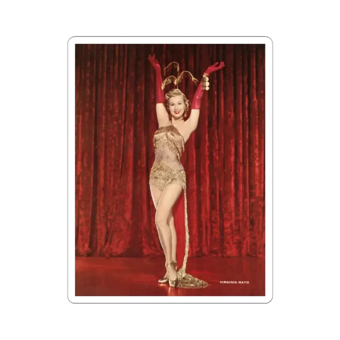 Virginia Mayo #255 (Vintage Female Icon) STICKER Vinyl Kiss-Cut Decal 3 Inch White - The Sticker Space