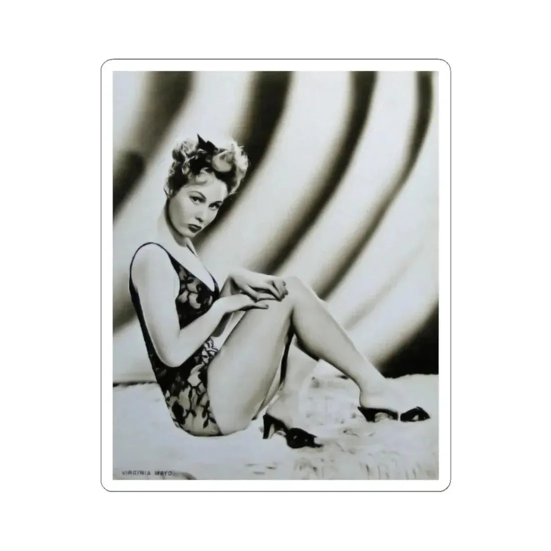 Virginia Mayo #31 (Vintage Female Icon) STICKER Vinyl Kiss-Cut Decal 3 Inch White - The Sticker Space