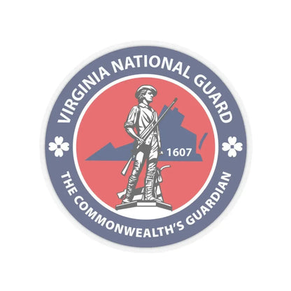 Virginia National Guard - STICKER Vinyl Kiss-Cut Decal 4 Inch Transparent - The Sticker Space