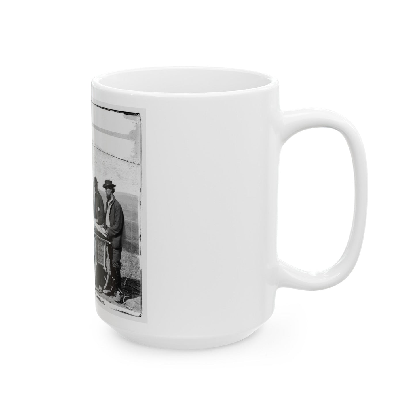 Virginia. Newspaper Vendor And Cart In Camp (U.S. Civil War) White Coffee Mug-The Sticker Space