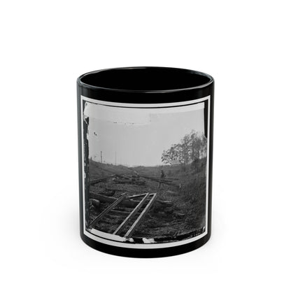 Virginia. Tracks Of The Orange & Alexandria Railroad, Destroyed By The Confederates Between Bristow Station And The Rappahannock (U.S. Civil War) Black Coffee Mug-11oz-The Sticker Space