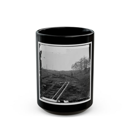 Virginia. Tracks Of The Orange & Alexandria Railroad, Destroyed By The Confederates Between Bristow Station And The Rappahannock (U.S. Civil War) Black Coffee Mug-15oz-The Sticker Space