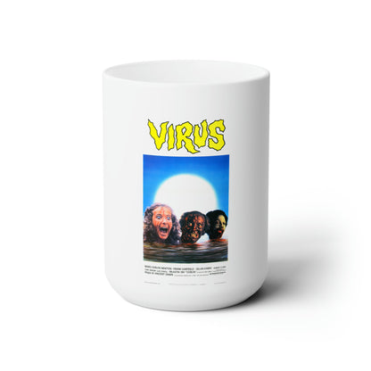VIRUS (HELL OF THE LIVING DEAD) 1980 Movie Poster - White Coffee Cup 15oz-15oz-The Sticker Space