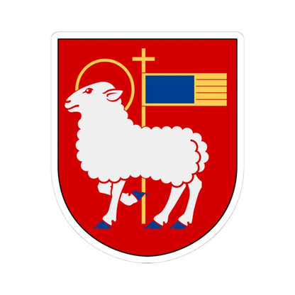 Visby stift vapen (Sweden) (Coat of Arms) STICKER Vinyl Kiss-Cut Decal 4 Inch White - The Sticker Space