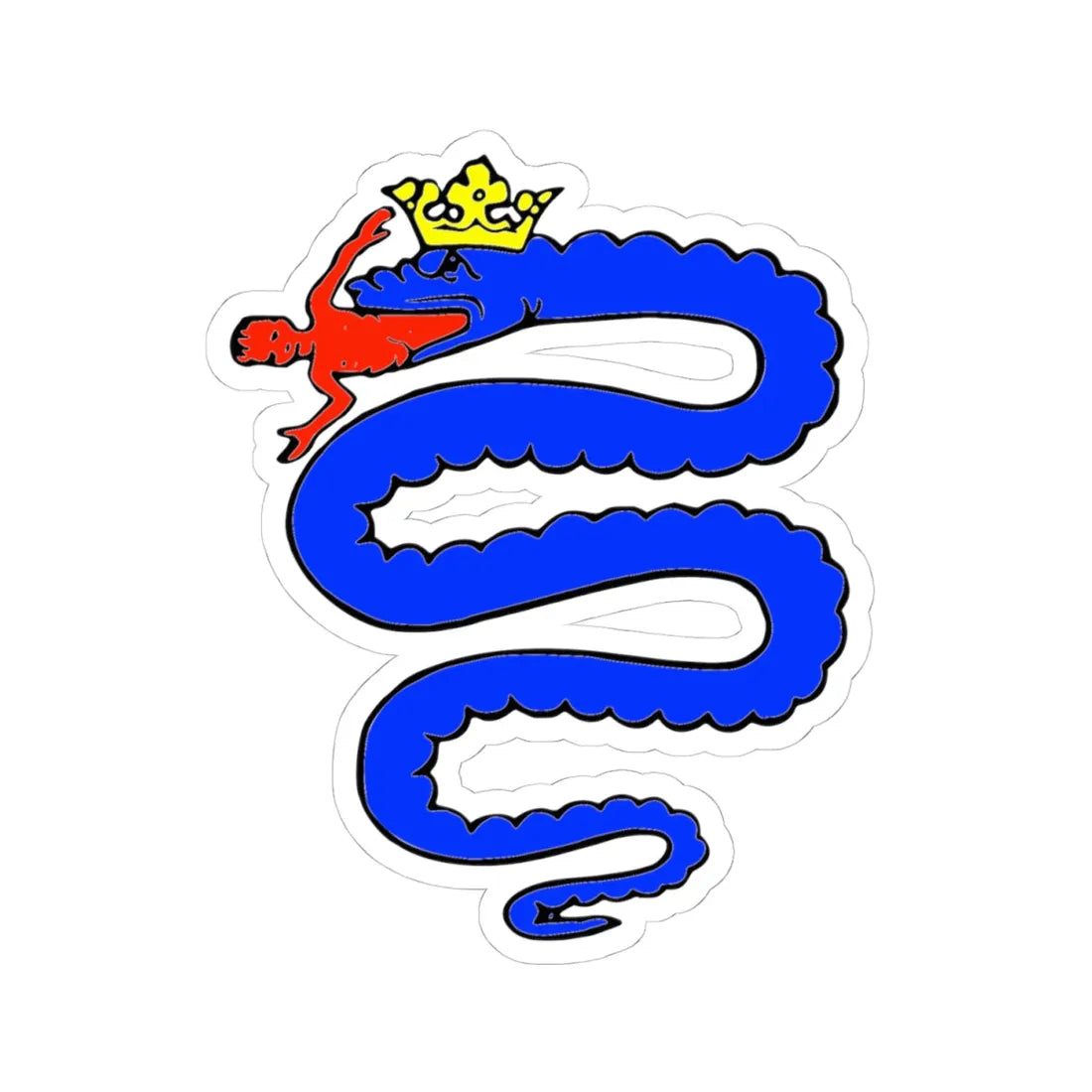 Visconti biscione (Italy) (Coat of Arms) STICKER Vinyl Kiss-Cut Decal 4 Inch White - The Sticker Space