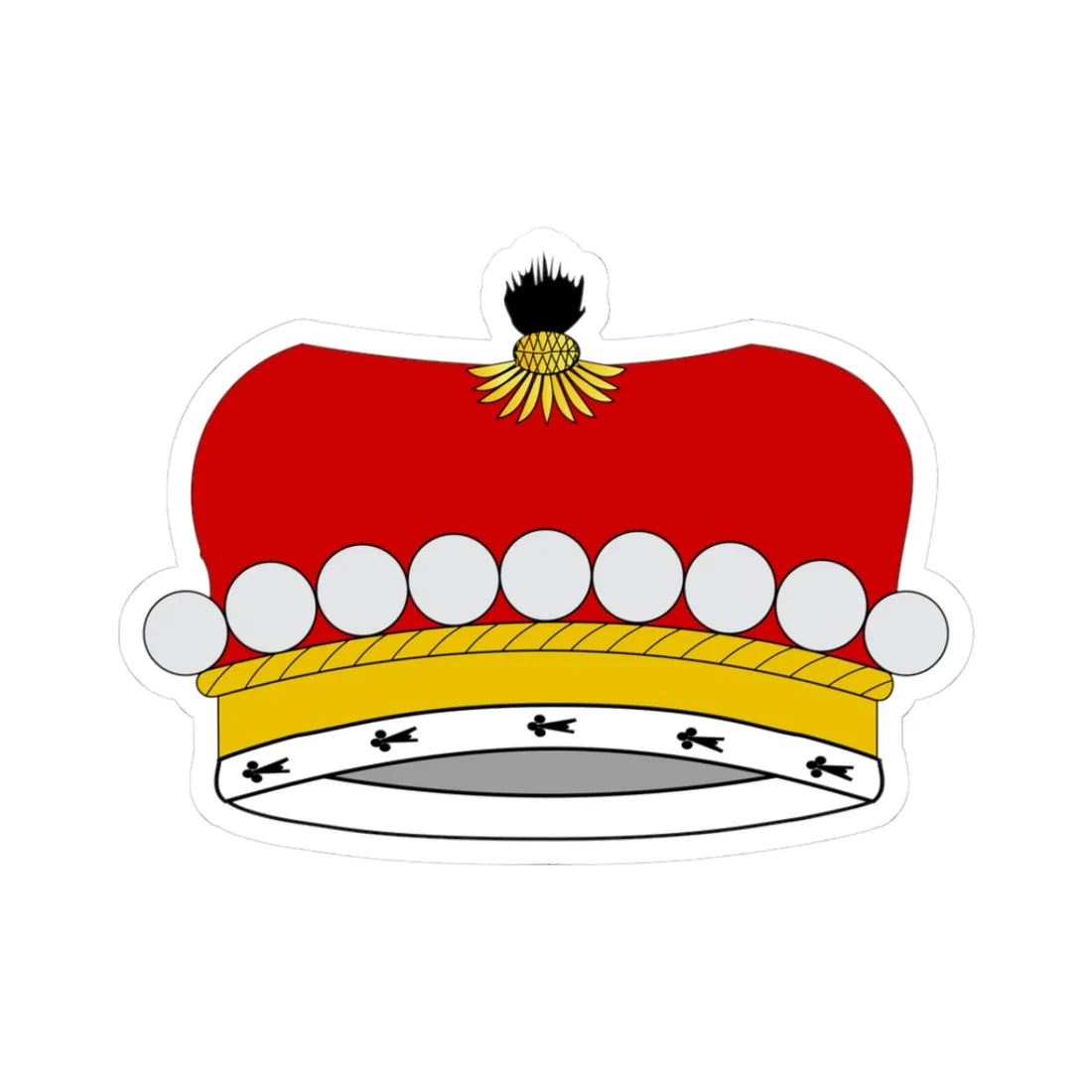 Viscount Coronet (United Kingdom) (Coat of Arms) STICKER Vinyl Kiss-Cut Decal 3 Inch White - The Sticker Space