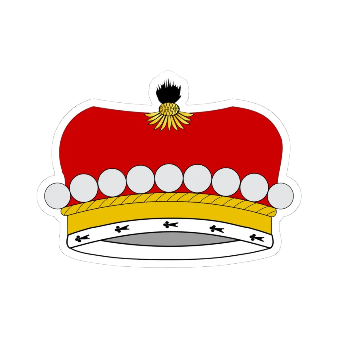 Viscount Coronet (United Kingdom) (Coat of Arms) STICKER Vinyl Kiss-Cut Decal 4 Inch White - The Sticker Space