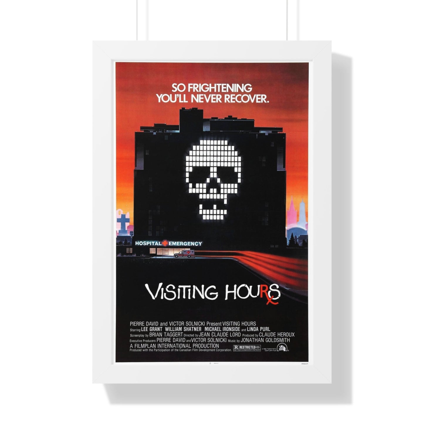 VISITING HOURS 1982 - Framed Movie Poster-16″ x 24″-The Sticker Space