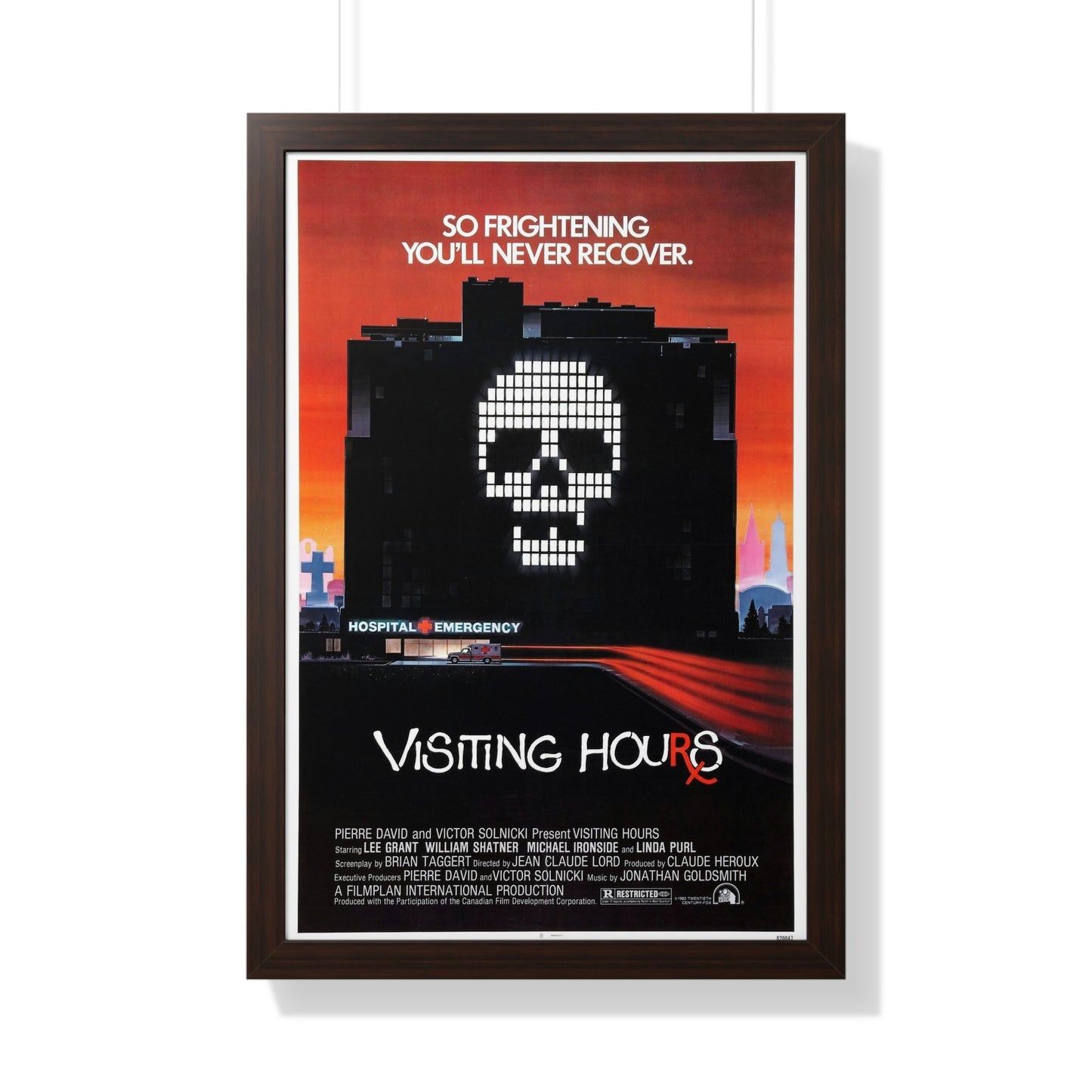 VISITING HOURS 1982 - Framed Movie Poster-20" x 30"-The Sticker Space