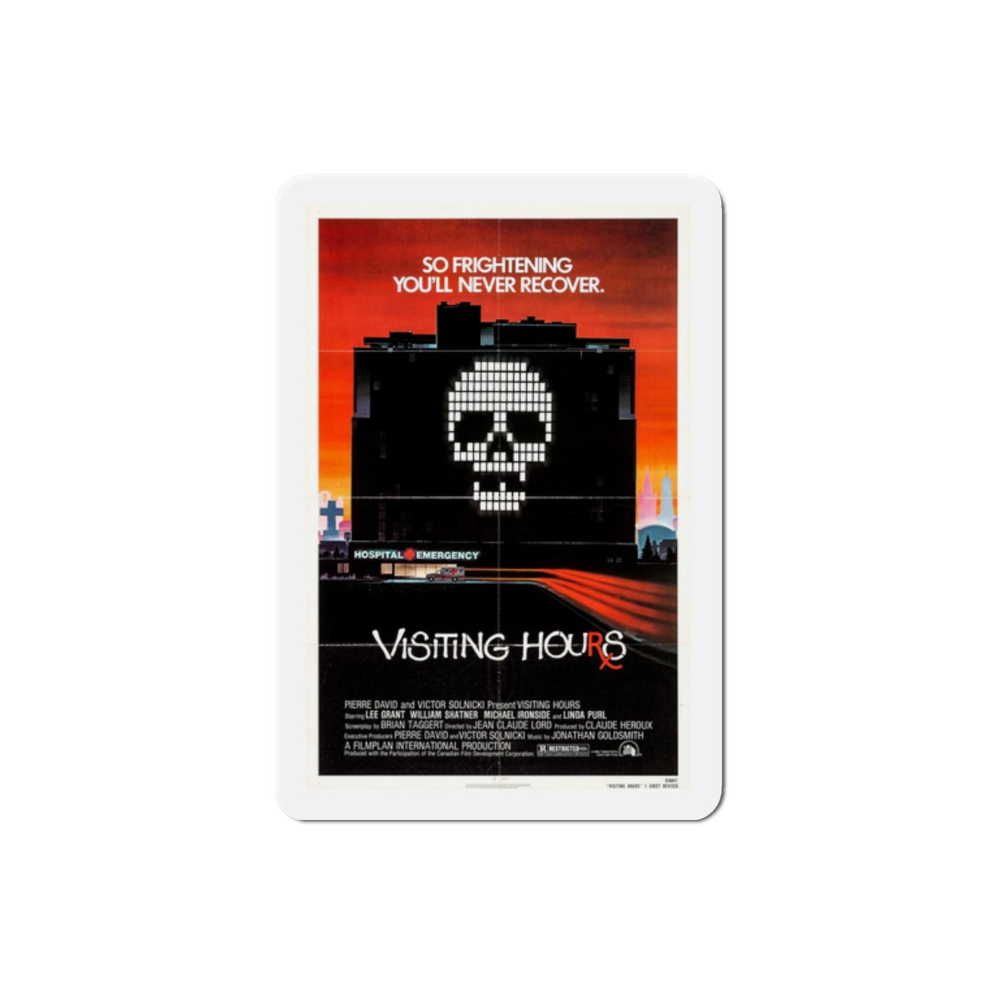 Visiting Hours 1982 Movie Poster Die-Cut Magnet-2" x 2"-The Sticker Space