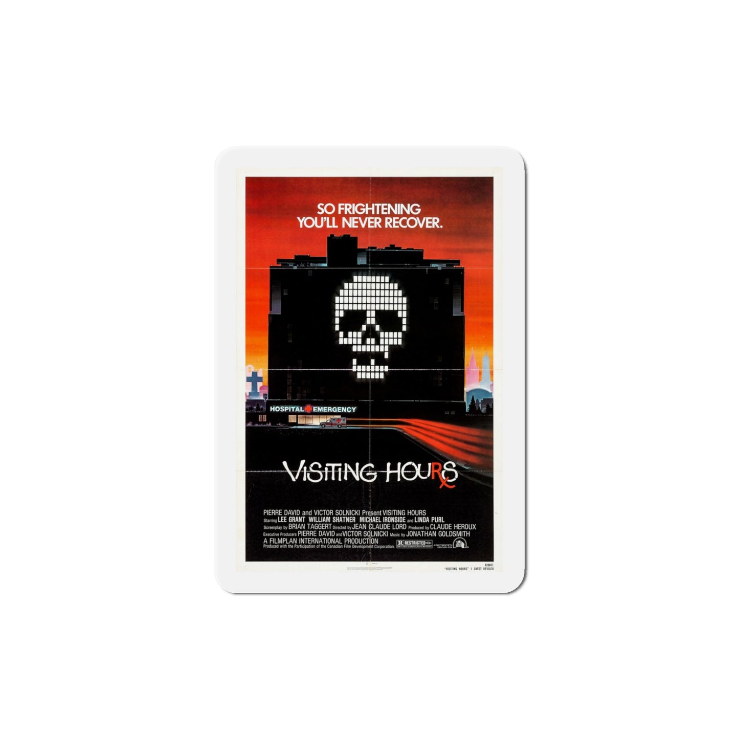 Visiting Hours 1982 Movie Poster Die-Cut Magnet-4" x 4"-The Sticker Space