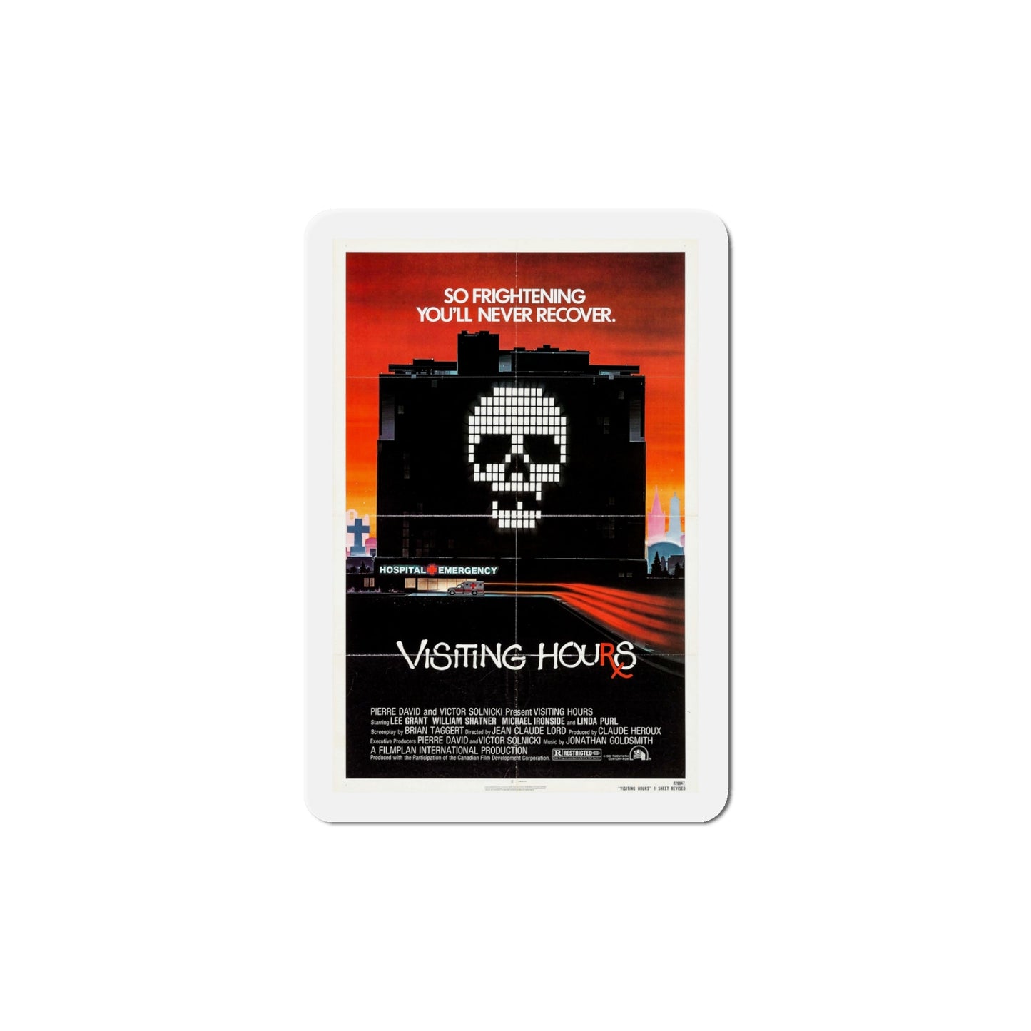 Visiting Hours 1982 Movie Poster Die-Cut Magnet-5" x 5"-The Sticker Space