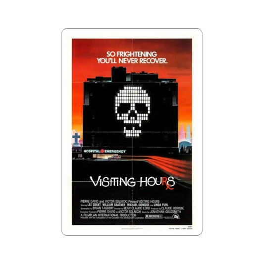 Visiting Hours 1982 Movie Poster - STICKER Vinyl Kiss-Cut Decal 2 Inch White - The Sticker Space