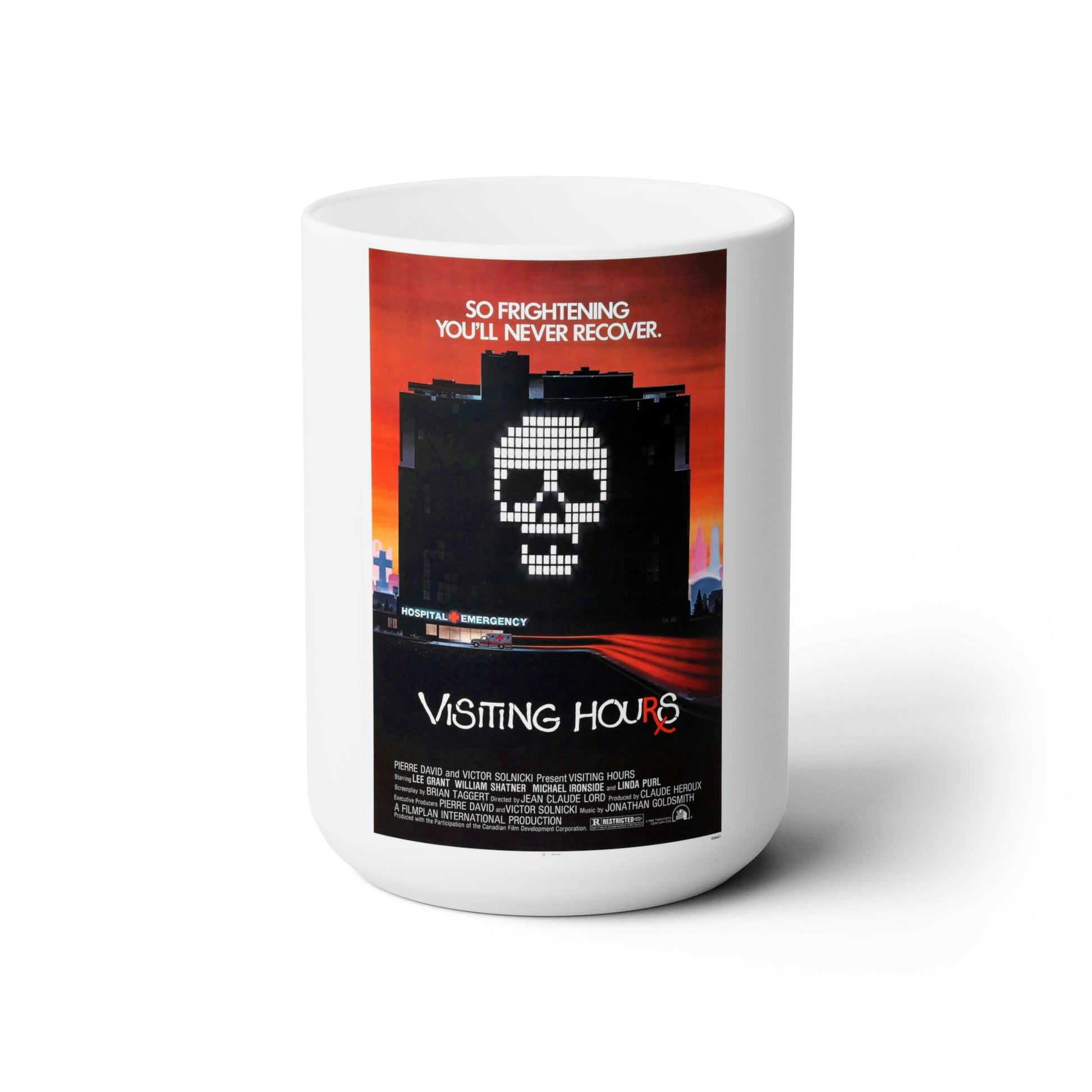 VISITING HOURS 1982 Movie Poster - White Coffee Cup 15oz-15oz-The Sticker Space