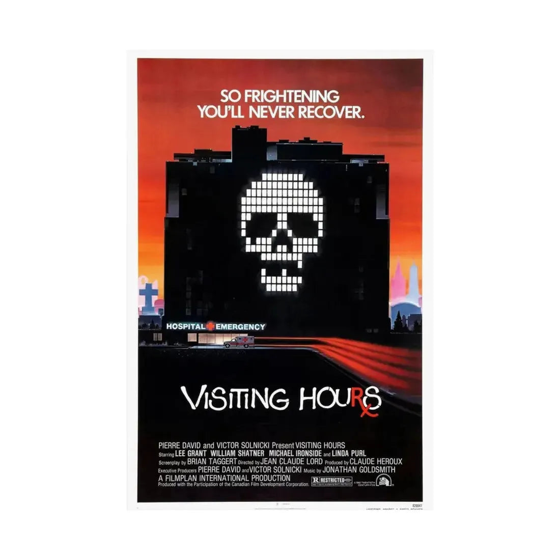 VISITING HOURS 1982 - Paper Movie Poster - The Sticker Space