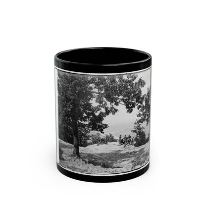 Visitors Observing View From Point At Chickamauga And Chattanooga National Military Park (U.S. Civil War) Black Coffee Mug-11oz-The Sticker Space