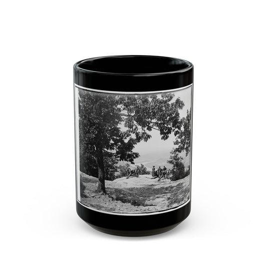 Visitors Observing View From Point At Chickamauga And Chattanooga National Military Park (U.S. Civil War) Black Coffee Mug-15oz-The Sticker Space