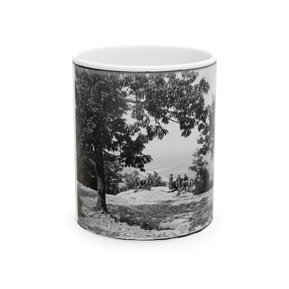 Visitors Observing View From Point At Chickamauga And Chattanooga National Military Park (U.S. Civil War) White Coffee Mug-11oz-The Sticker Space