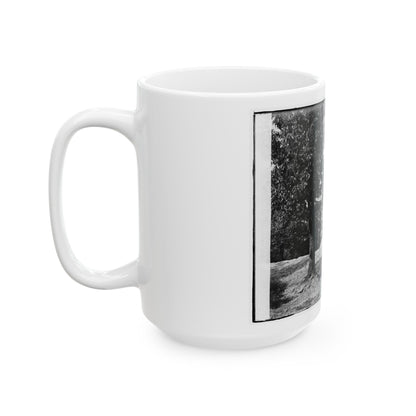 Visitors Observing View From Point At Chickamauga And Chattanooga National Military Park (U.S. Civil War) White Coffee Mug-The Sticker Space