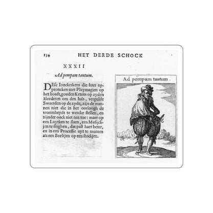 VISSCHER, Roemer - Emblem from Sinnepoppen (Artwork) STICKER Vinyl Die-Cut Decal White Die-Cut 5 Inch - The Sticker Space