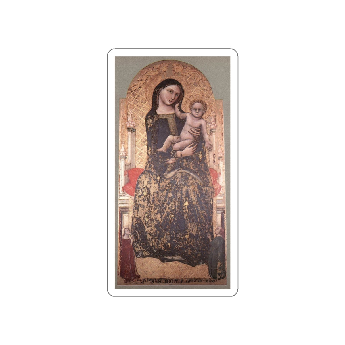 VITALE DA BOLOGNA - Madonna and Child (Artwork) STICKER Vinyl Die-Cut Decal-White-The Sticker Space