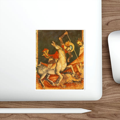 VITALE DA BOLOGNA - St George's Battle with the Dragon (Artwork) STICKER Vinyl Die-Cut Decal-The Sticker Space