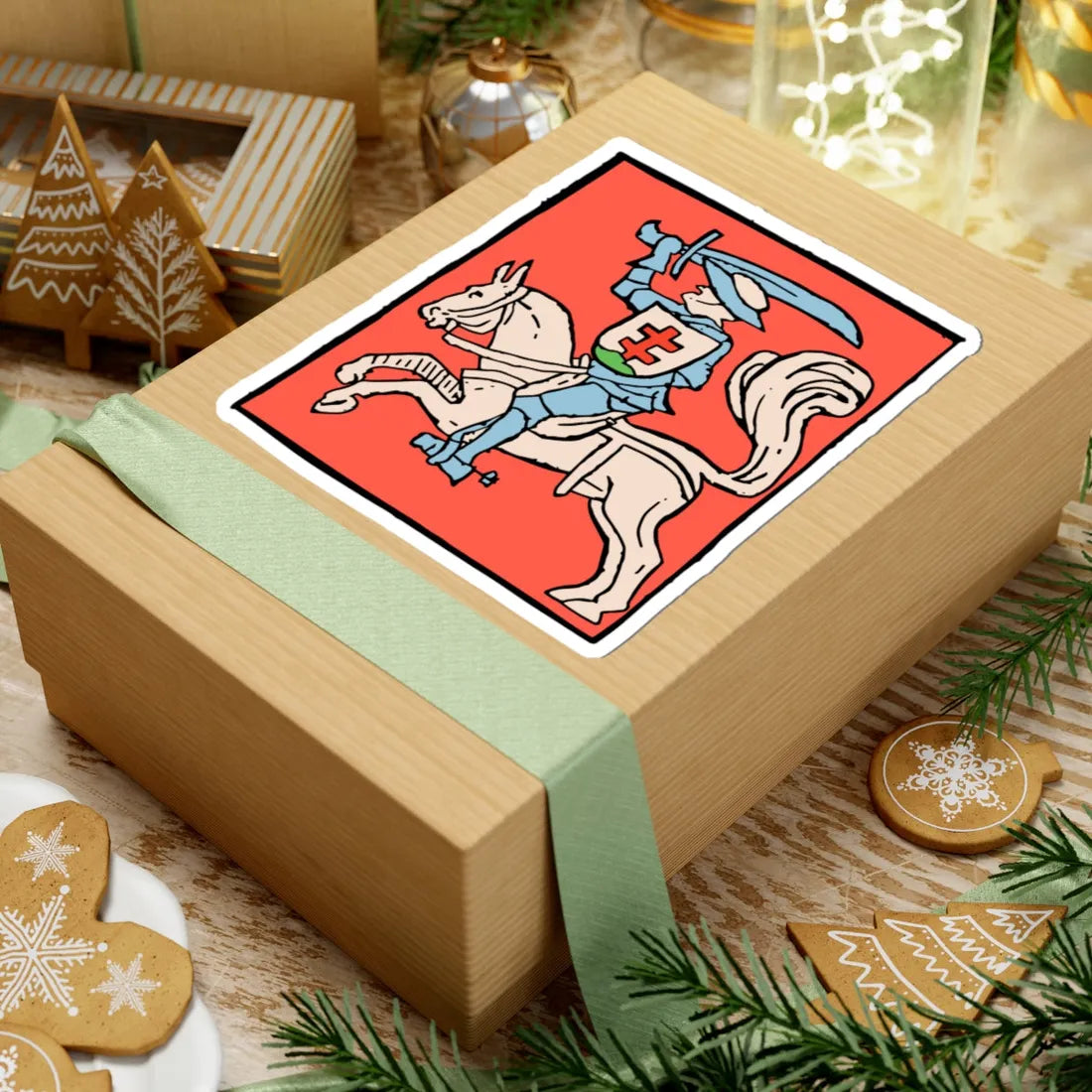 Vitaŭt Vialiki Pahonia. Вітаўт Вялікі Пагоня 1536 crop (Belarus) (Coat of Arms) STICKER Vinyl Kiss-Cut Decal - The Sticker Space