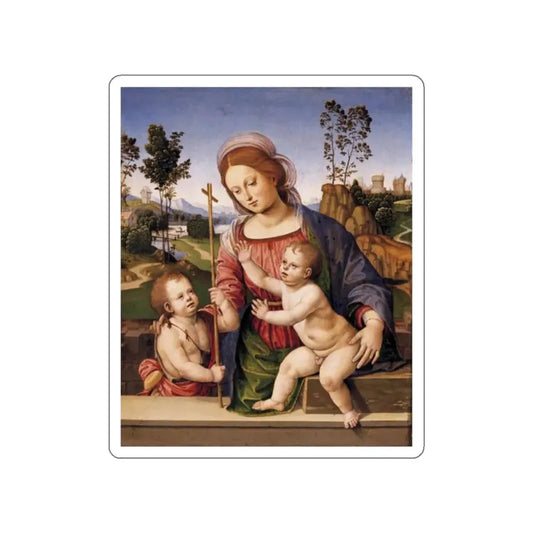 VITI, Timoteo - Madonna and Child with the Infant St John the Baptist (Artwork) STICKER Vinyl Die-Cut Decal White Die-Cut 2 Inch - The Sticker Space