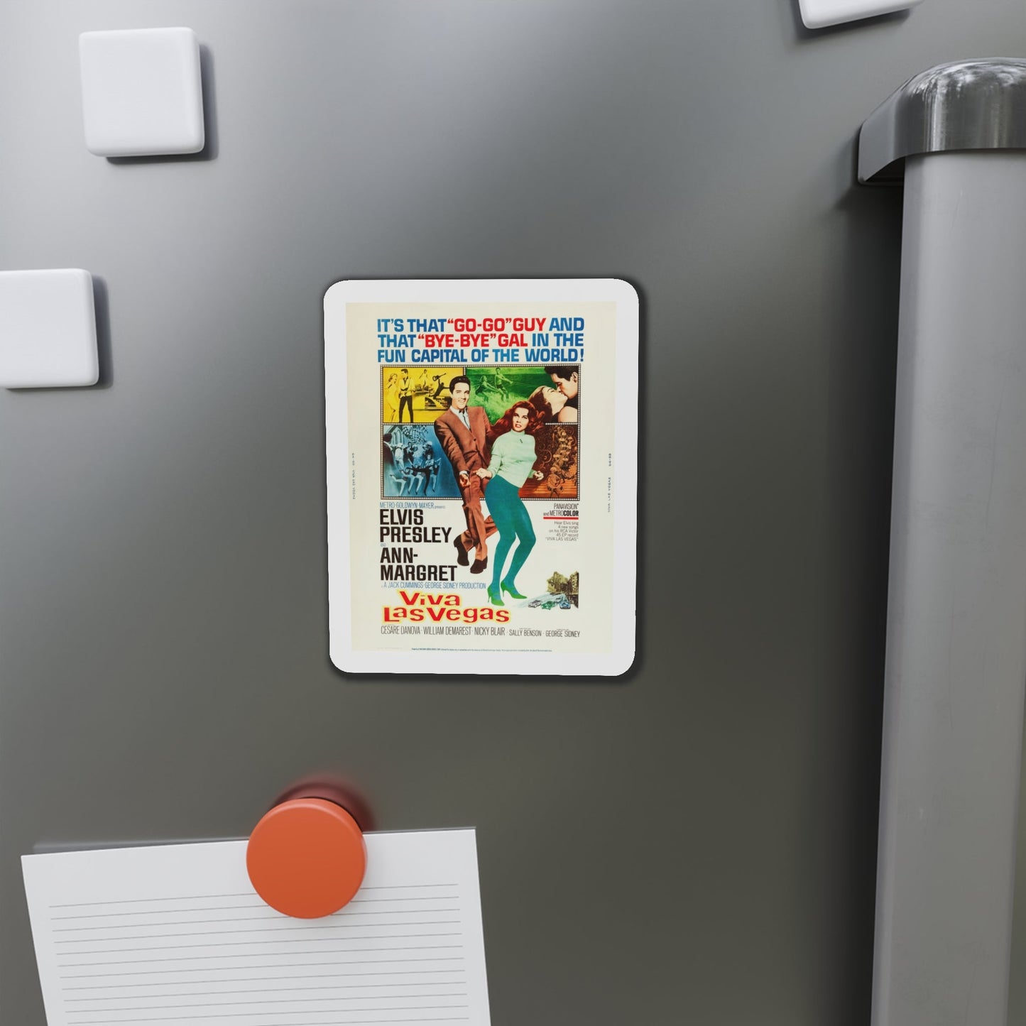 Viva Las Vegas 1964 Movie Poster Die-Cut Magnet-The Sticker Space