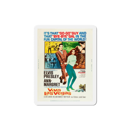 Viva Las Vegas 1964 Movie Poster Die-Cut Magnet-3 Inch-The Sticker Space