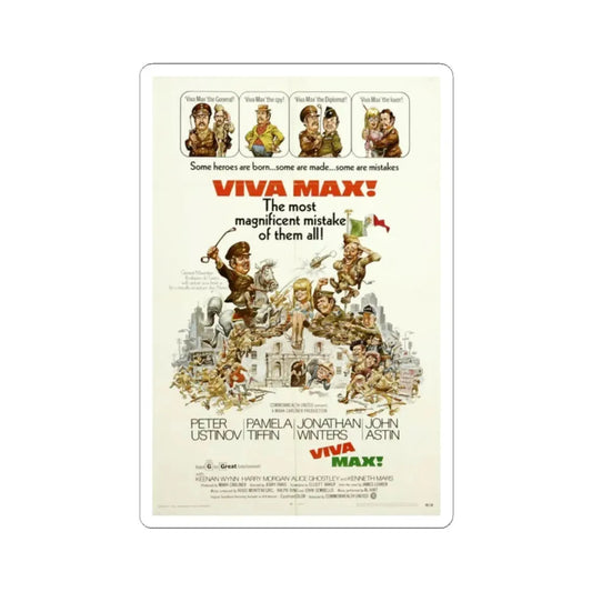 Viva Max 1969 Movie Poster - STICKER Vinyl Kiss-Cut Decal 2 Inch White - The Sticker Space