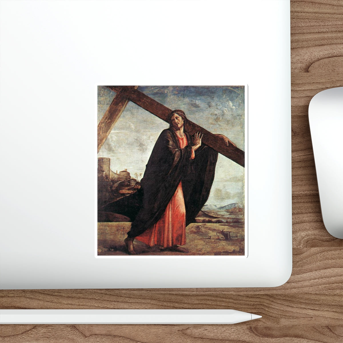 VIVARINI, Alvise - Christ Carrying the Cross (Artwork) STICKER Vinyl Die-Cut Decal-The Sticker Space