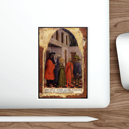 VIVARINI, Antonio - Marriage of St Monica (Artwork) STICKER Vinyl Die-Cut Decal-The Sticker Space