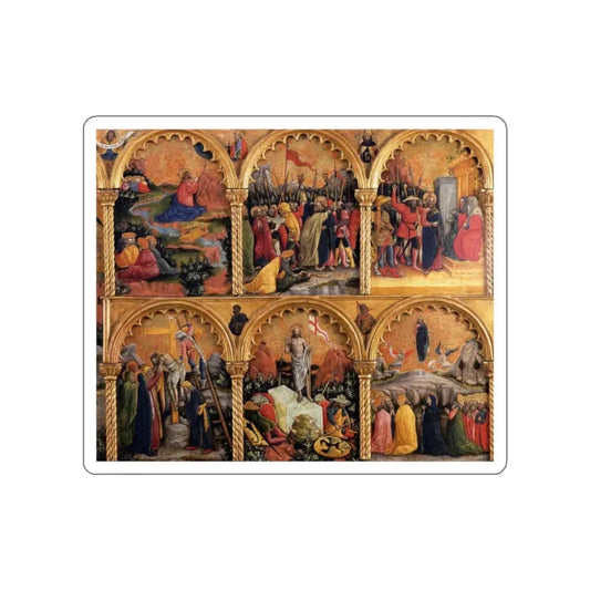 VIVARINI, Antonio - Passion Polyptych (detail)2 (Artwork) STICKER Vinyl Die-Cut Decal White Die-Cut 2 Inch - The Sticker Space