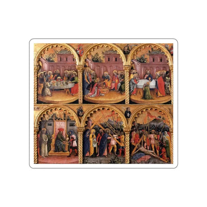 VIVARINI, Antonio - Passion Polyptych (detail) (Artwork) STICKER Vinyl Die-Cut Decal White Die-Cut 6 Inch - The Sticker Space