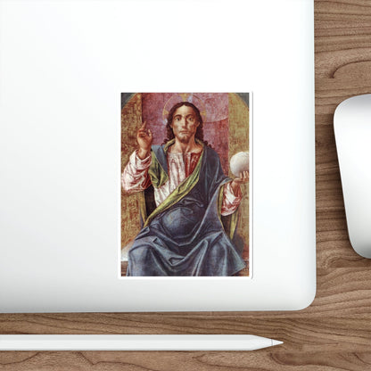 VIVARINI, Bartolomeo - Christ Enthroned (detail) (Artwork) STICKER Vinyl Die-Cut Decal-The Sticker Space